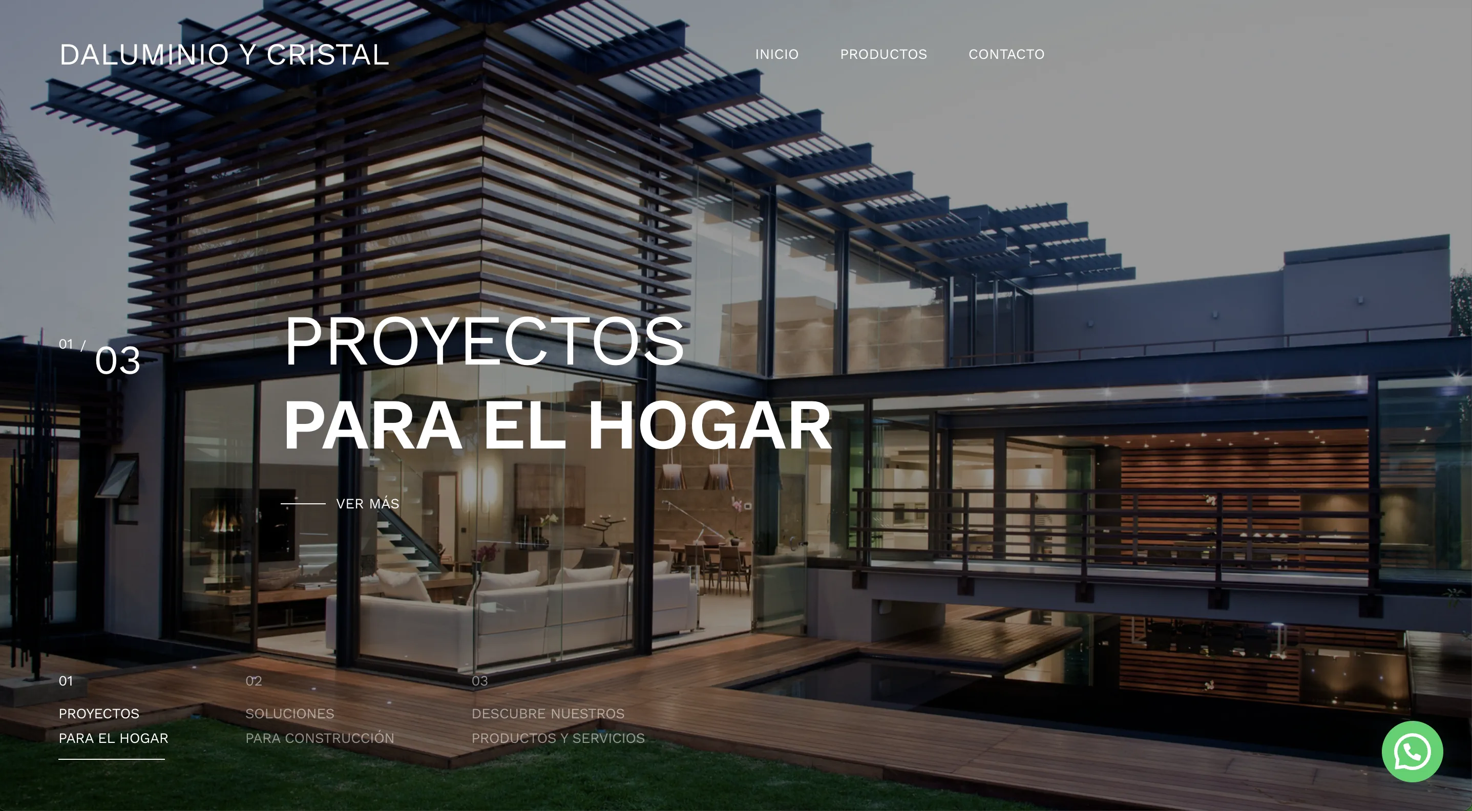 d aluminio y cristal